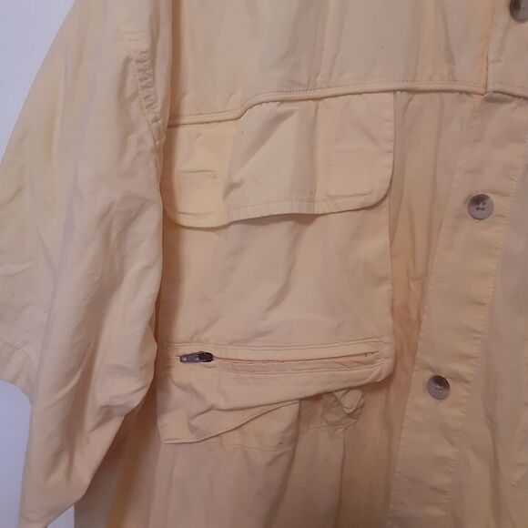 Reel Legends Adult Mens XL Vented Fishing Short Sleeve Shirt Outdoor Yellow - Picture 4 of 9